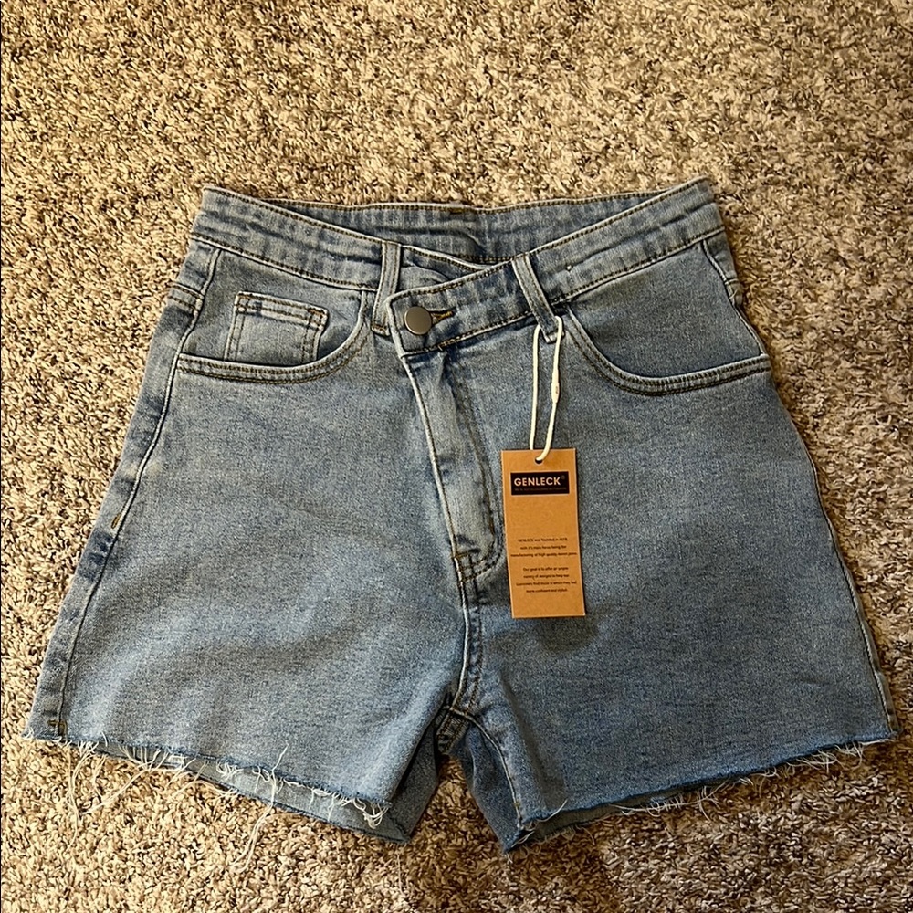Denim High-Waisted Shorts